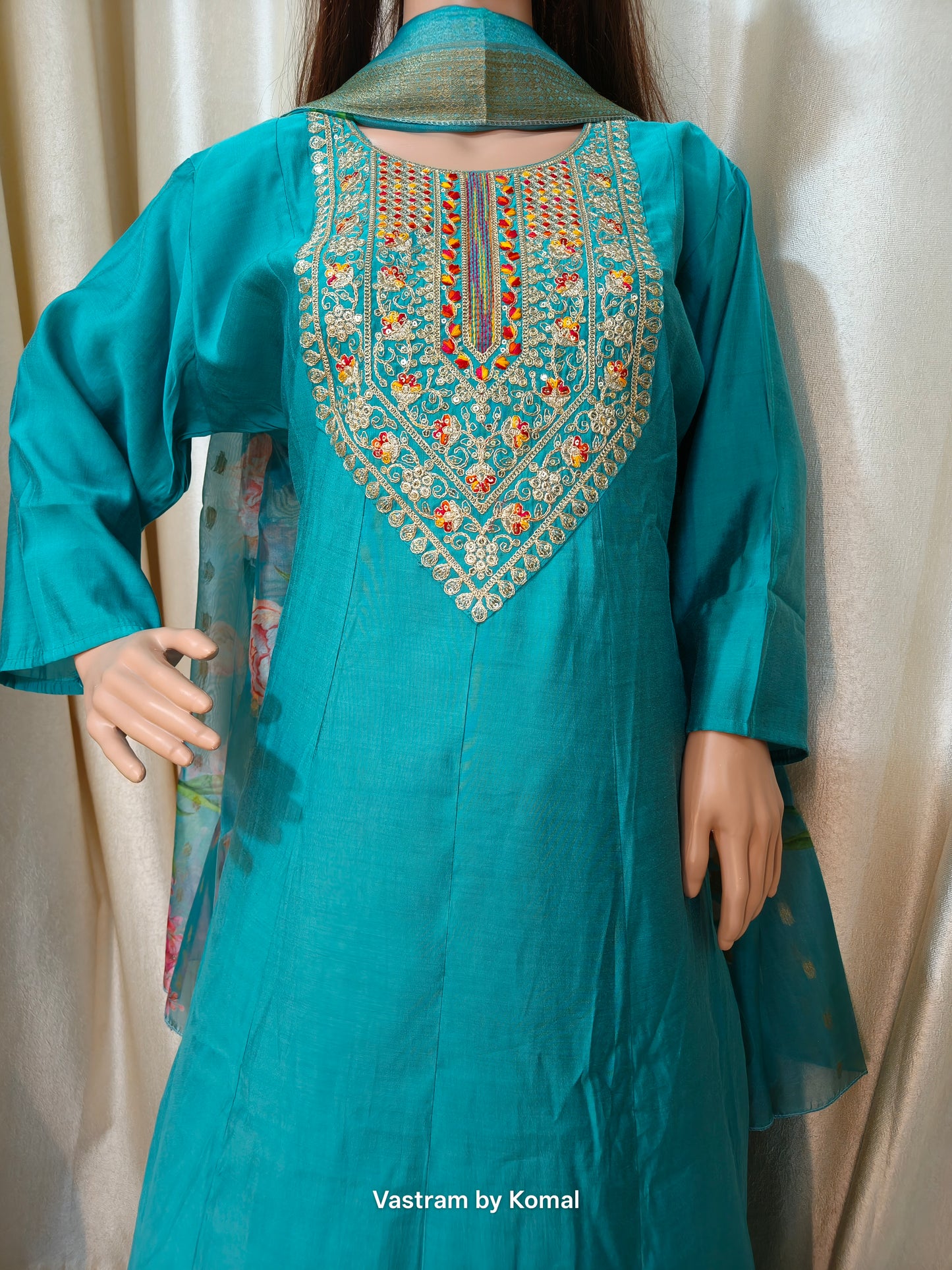 Suit Set - Roman Silk Anarkali kurta set