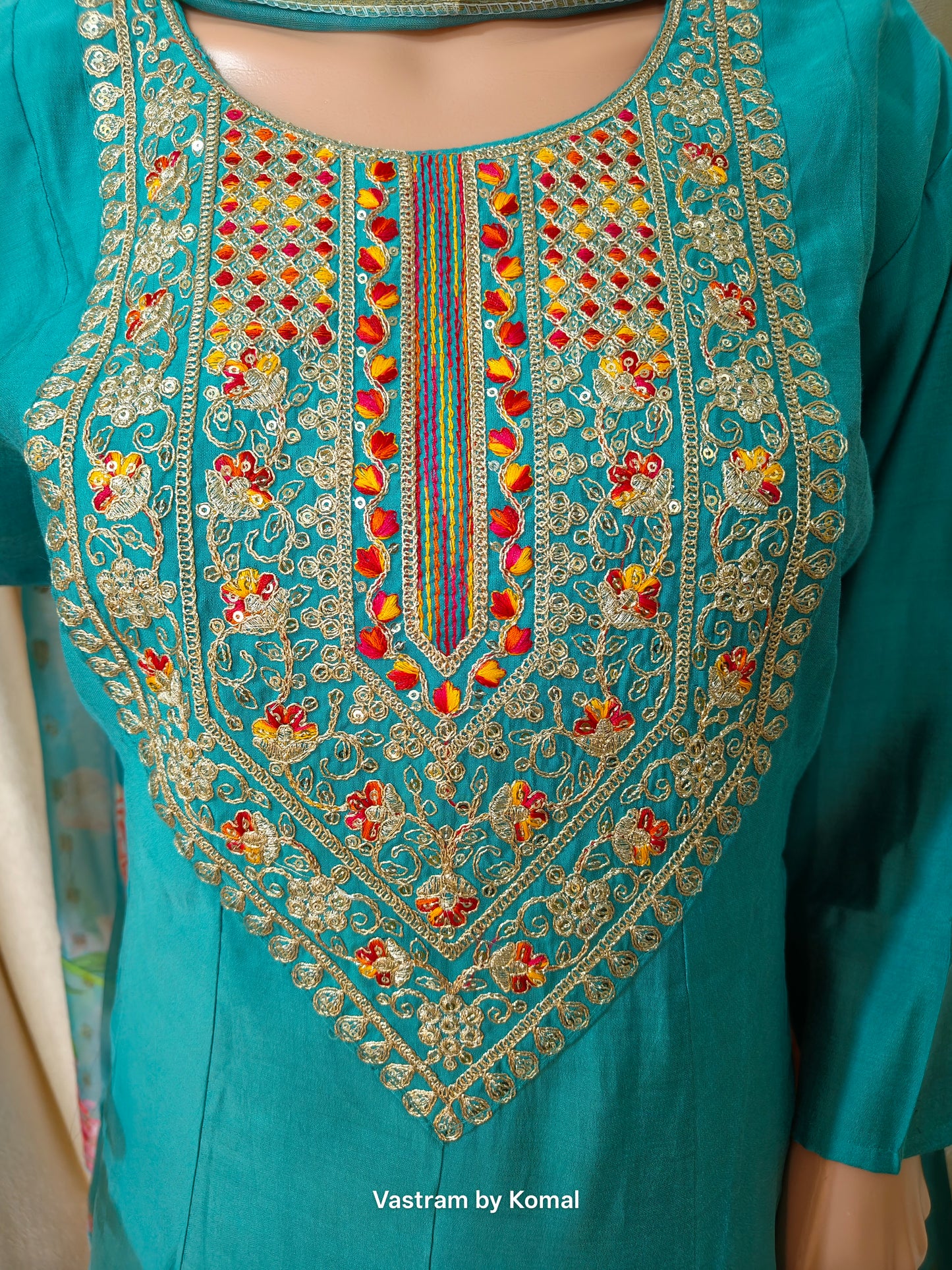 Suit Set - Roman Silk Anarkali kurta set