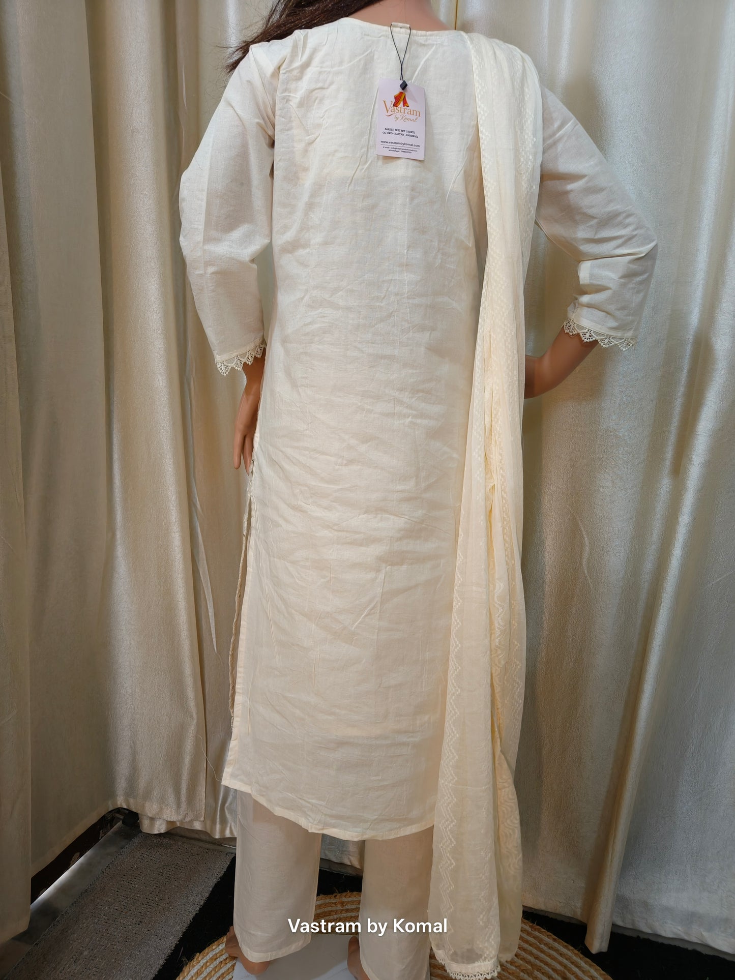 Suit Set - Cotton Full Embroidered Kurta set