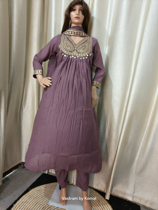 Suit Set - Mul Chanderi Kurta set