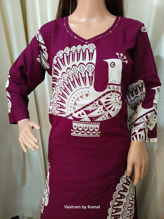 Co-Ord Set - Peacock Printed