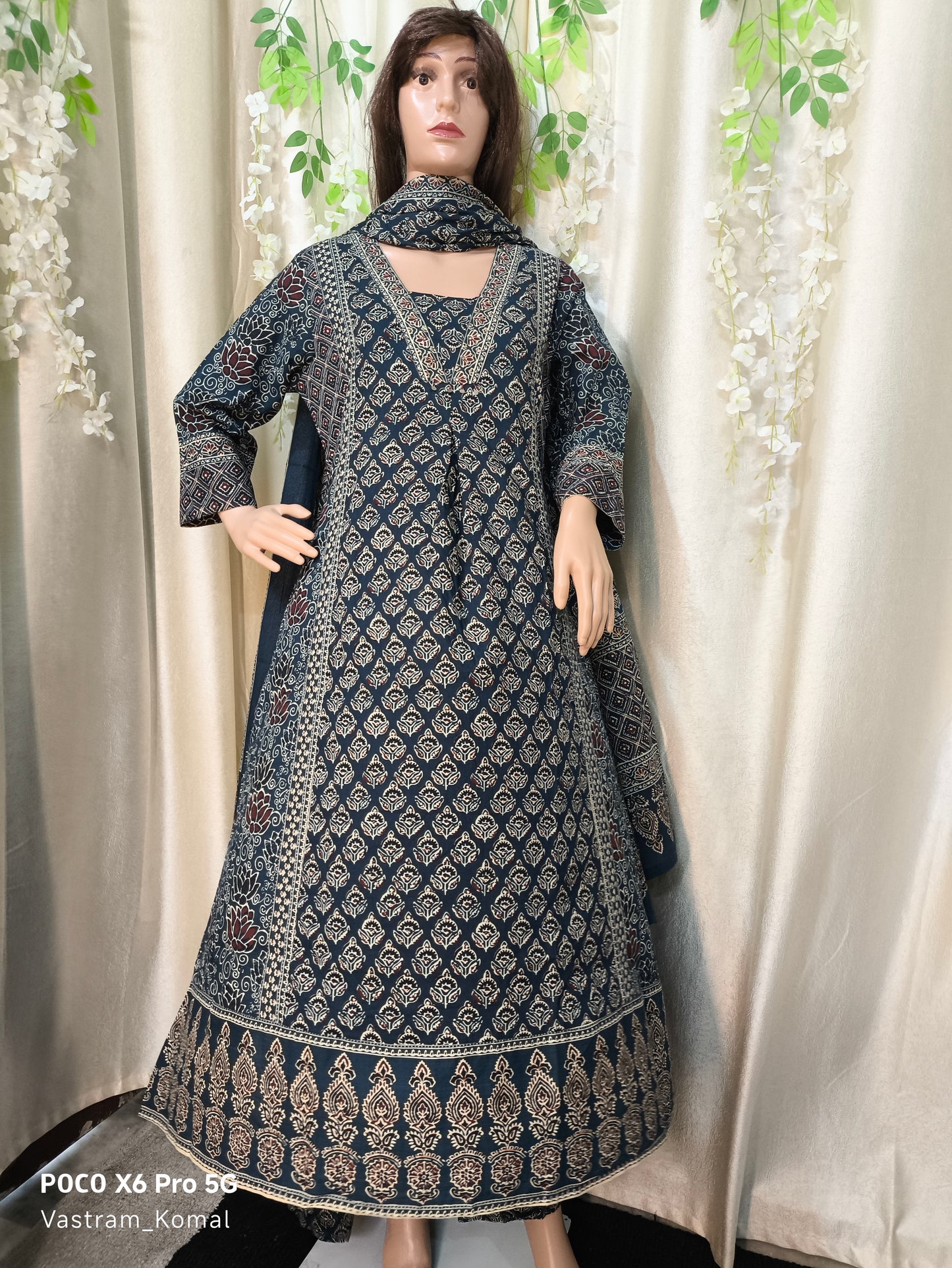 Suit Set - Ajrakh Print A-Line