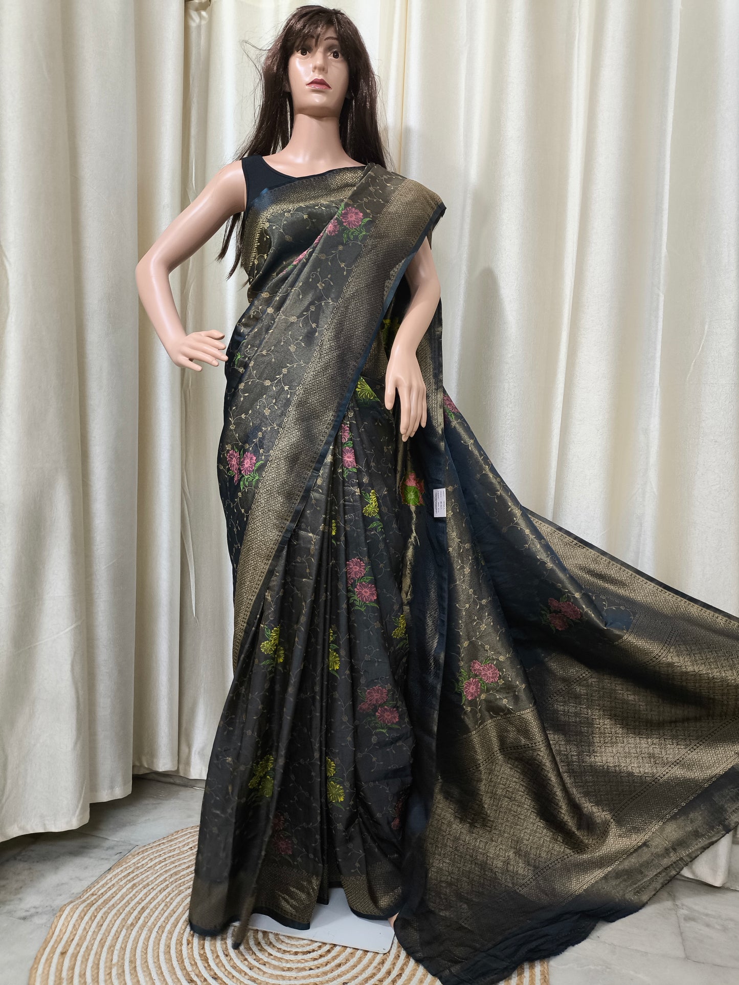Saree - Shimmer Floral Banarasi Silk
