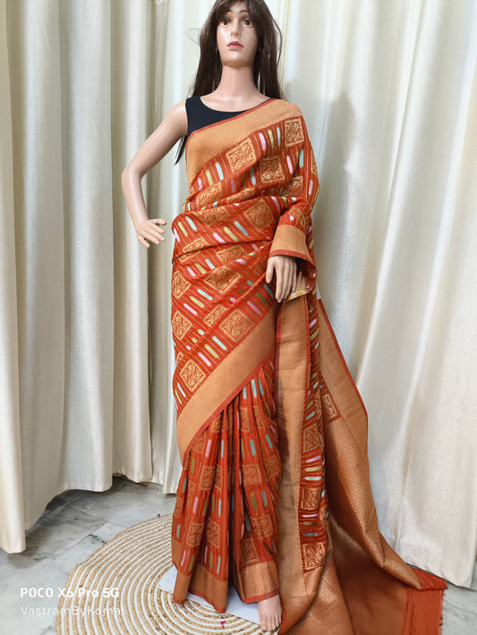 Saree - Poly Georgette Banarasi Sari