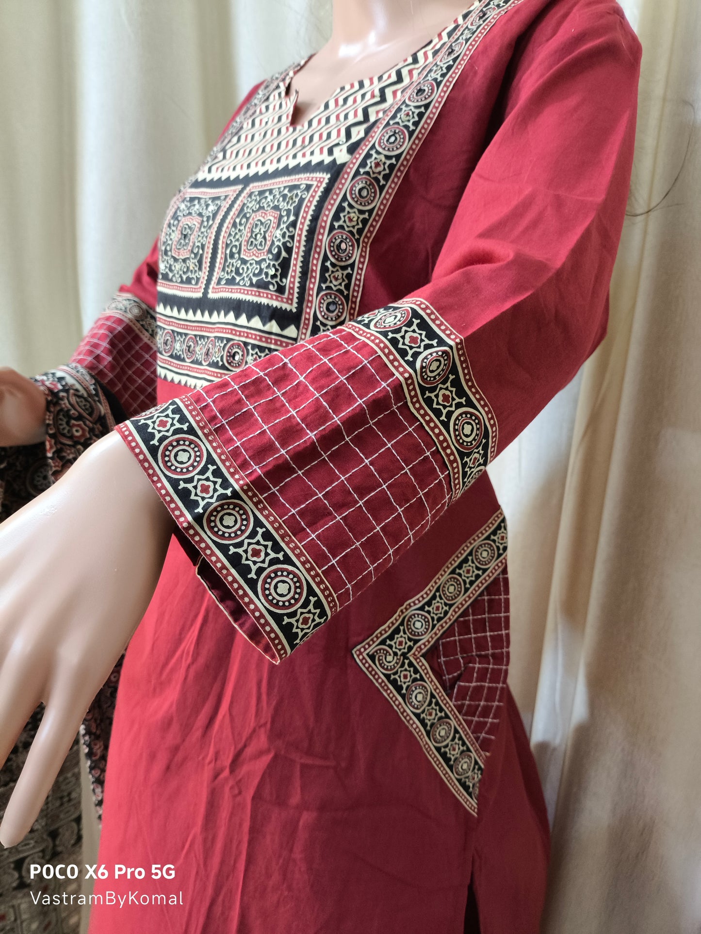 Suit Set - Ajrakh block print kurta set