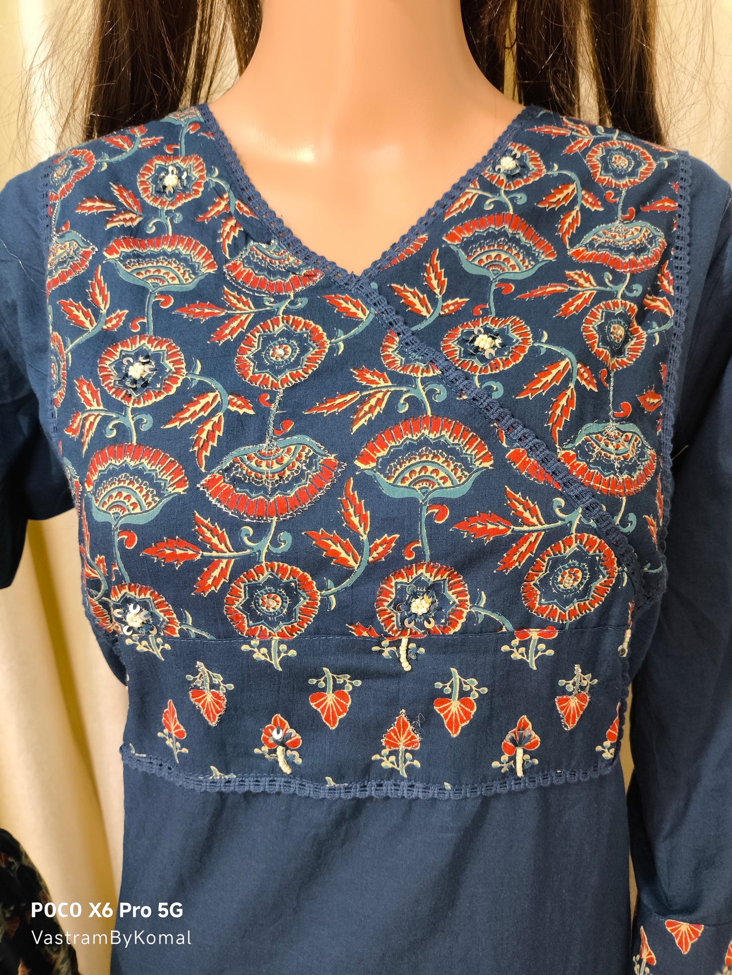 Suit Set - Phulkari Embroidery Angrakha Pattern