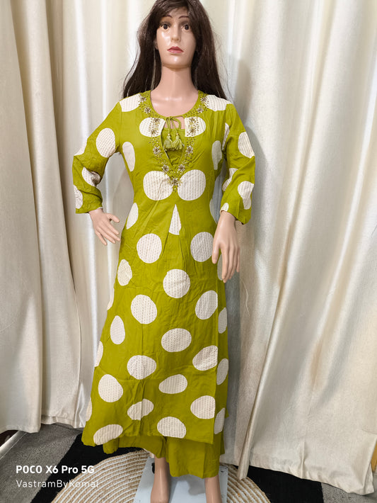 Co-Ord Set - Cotton Polka Dot Pattern