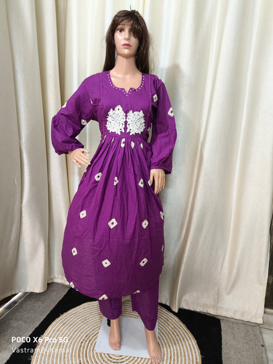Co-Ord Set - Anarkali Kurta with Pant