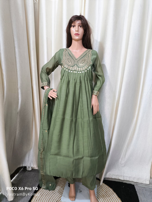 Suit Set - Mul Chanderi Kuta set