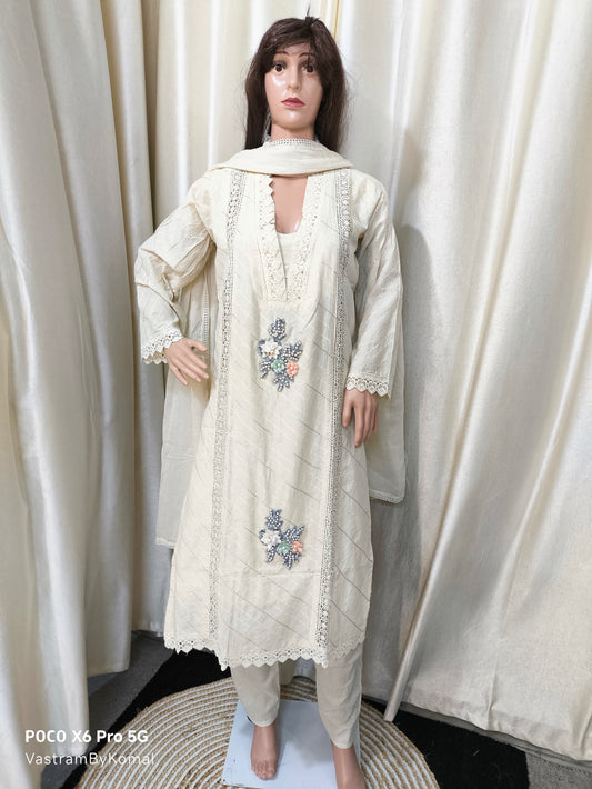 Suit Set - Embroidered Cotton Kurta set