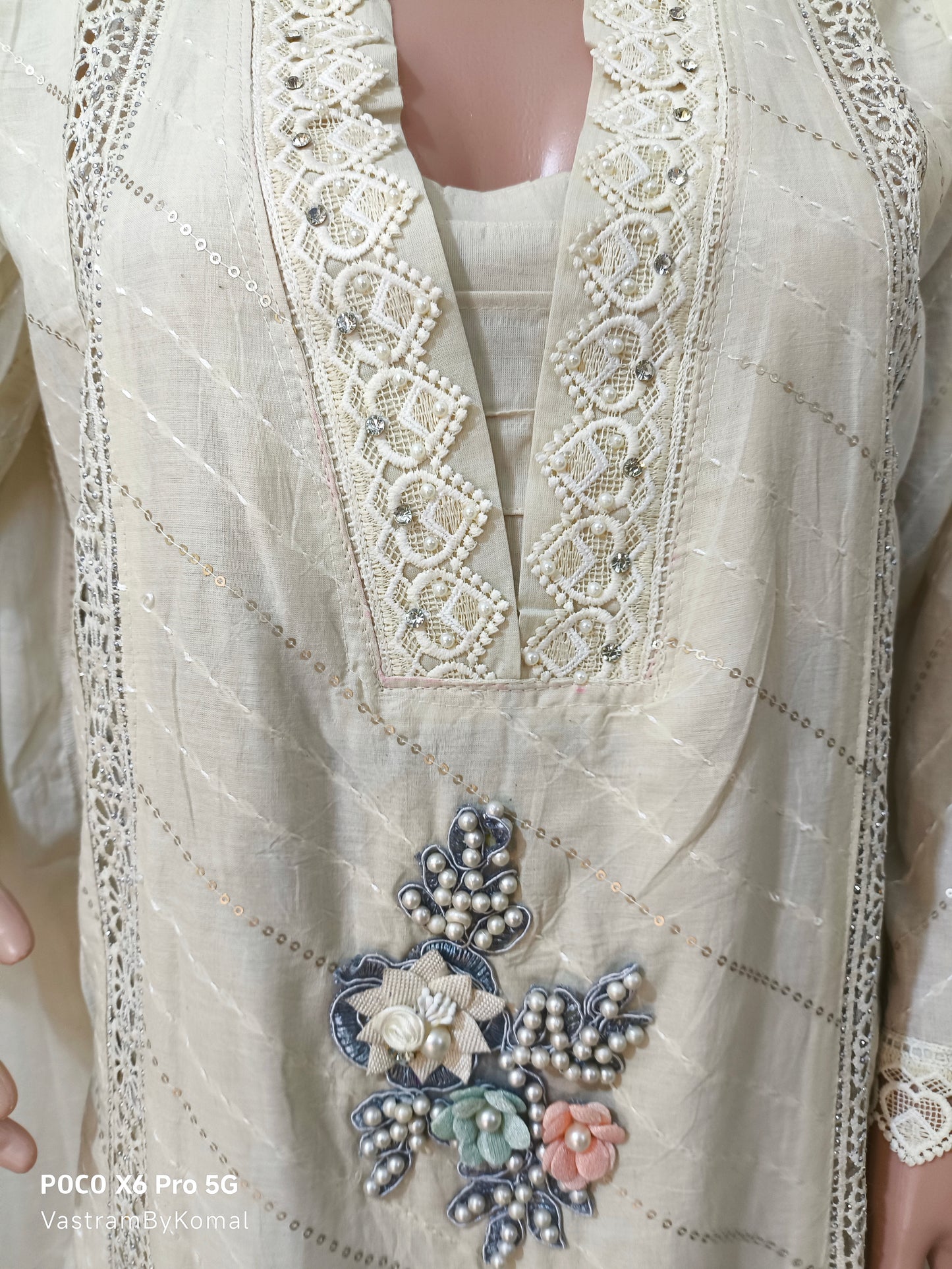 Suit Set - Embroidered Cotton Kurta set