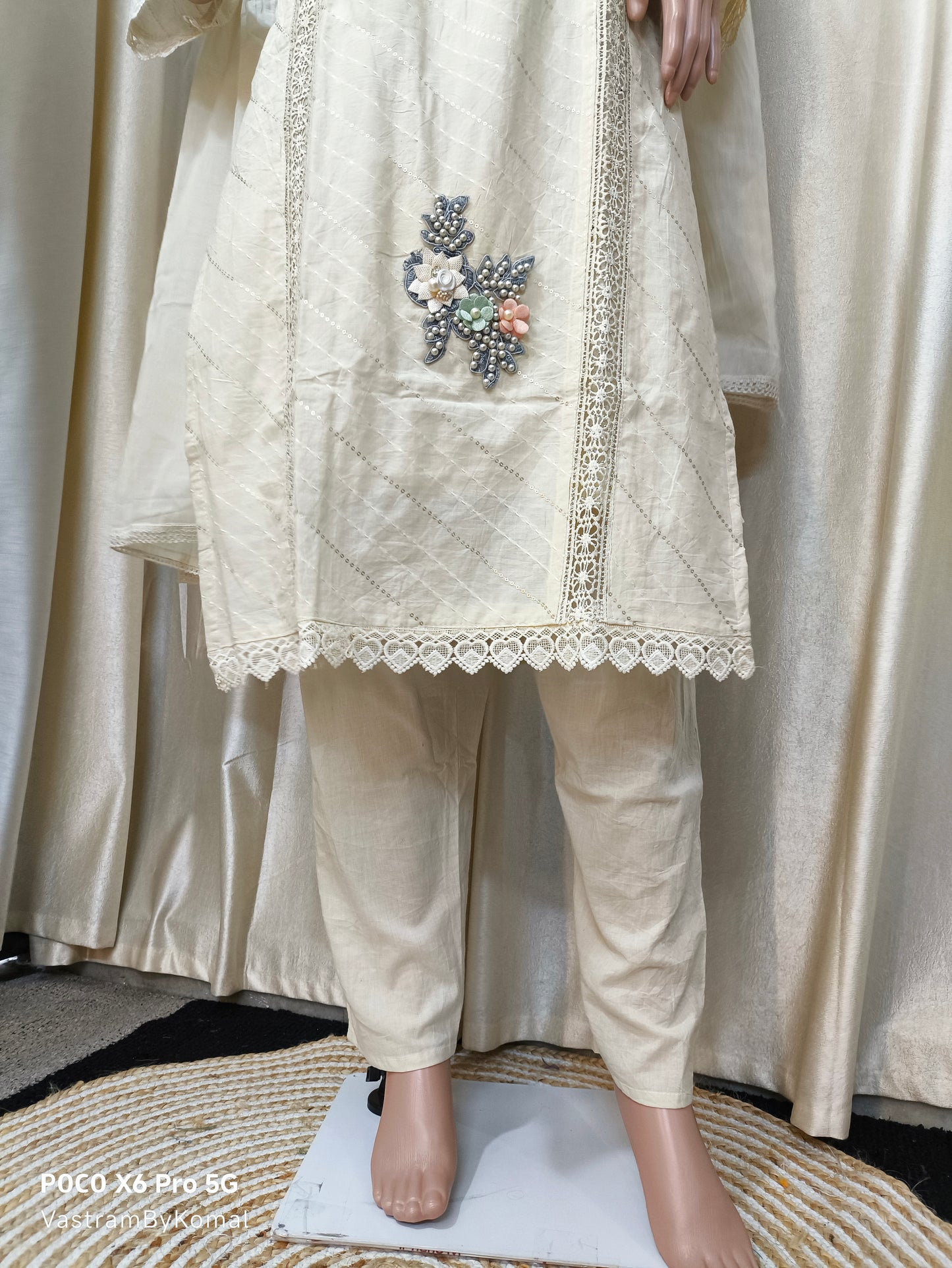 Suit Set - Embroidered Cotton Kurta set