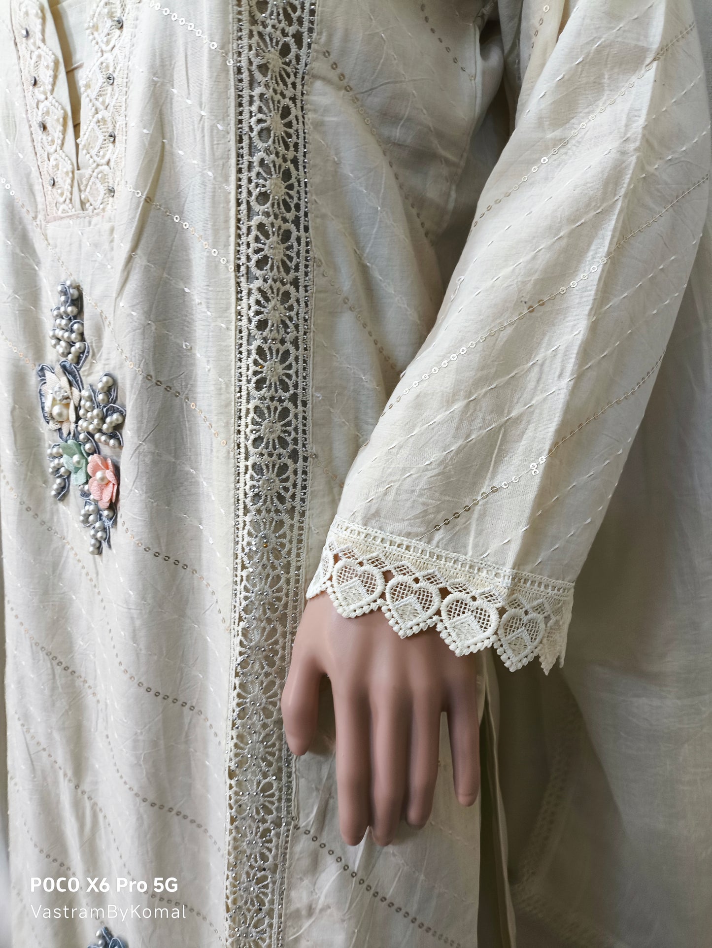 Suit Set - Embroidered Cotton Kurta set