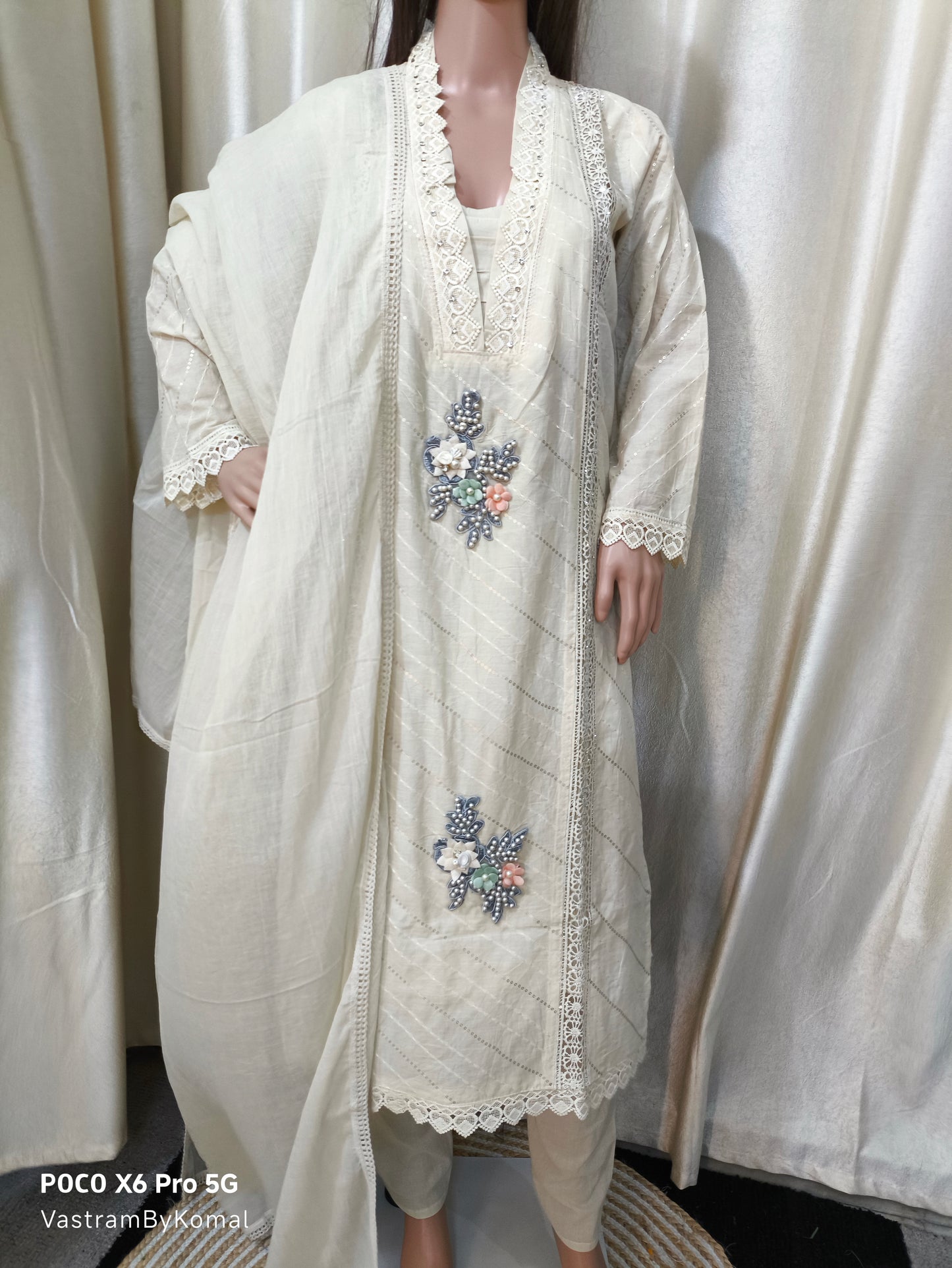 Suit Set - Embroidered Cotton Kurta set